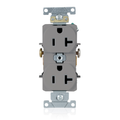 Product Image of 20A Duplex Receptacle/outlet, Self-grounding, Side Wire (Gray)