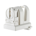 Product Image of Medium To Miniature Base, T5 Bi-pin, Fluorescent Lampholder, Long T-8 To T-5 Adapter (White)