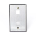 Product Image of Stainless Steel Quickport, Wallplate, Single Gang, 2-port