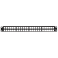 Product Image of Flat Quickport, Patch Panel, 48-port, 1RU (Black) Cable Management Bar Not Included.