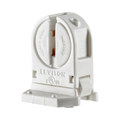 Product Image of Miniature Base, T5 Bi-pin, Standard Fluorescent Lampholder, Low Profile, Snap-in Or Slide-on, Lamp-lock, Quickwire 18awg Solid Or Str Tinned (White)