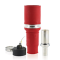 Product Image of Rhino-Hide Single Pole Female Connector (Contact, Insulator, & Dust Cap), Crimped, 313 MCM Cable, 1000V 636A Max (Red)