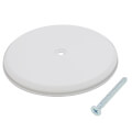 Product Image of 5-1/4" High Impact Plastic Cleanout Cover - Flat Design, White Finish