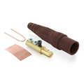 Product Image of 16 Series Taper Nose Cam-Type Male Plug, Contact & Insulator, Detachable, #6 #2 AWG, 190A Max, Type 3R When Mated (Brown)