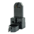 Product Image of Medium Base, Bi-pin, Standard Fluorescent Lampholder, Pedestal, Screw Mount, Turn-type, w/ Starter Base, 2-screw Terminal (Black)