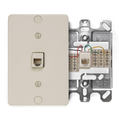 Product Image of Telephone Wall Phone Jack, 6p4c, Quick Connect (Ivory)