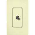 Product Image of Claro Coaxial Cable Jack, F-Style, 75 Ohm Cable, Fits Decorator-Style Wall Plates, Almond