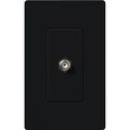 Product Image of Claro Coaxial Cable Jack, F-Style, 75 Ohm Cable, Fits Decorator-Style Wall Plates, Black