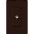 Product Image of Claro Coaxial Cable Jack, F-Style, 75 Ohm Cable, Fits Decorator-Style Wall Plates, Brown