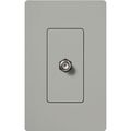 Product Image of Claro Coaxial Cable Jack, F-Style, 75 Ohm Cable, Fits Decorator-Style Wall Plates, Gray