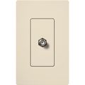 Product Image of Claro Coaxial Cable Jack, F-Style, 75 Ohm Cable, Fits Decorator-Style Wall Plates, Light Almond