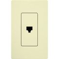 Product Image of Claro Telephone Jack, 6-conductor, RJ11, Fits Decorator-Style Wall Plates, CA-PJ-AL, Almond