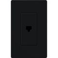 Product Image of Claro Telephone Jack, 6-conductor, RJ11, Fits Decorator-Style Wall Plates, CA-PJ-BL, Black