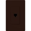 Product Image of Claro Telephone Jack, 6-conductor, RJ11, Fits Decorator-Style Wall Plates, CA-PJ-BR, Brown