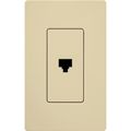 Product Image of Claro Telephone Jack, 6-conductor, RJ11, Fits Decorator-Style Wall Plates, CA-PJ-IV, Ivory