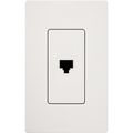 Product Image of Claro Telephone Jack, 6-conductor, RJ11, Fits Decorator-Style Wall Plates, CA-PJ-WH, White