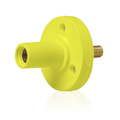 Product Image of 15 Series Cam-Type Female Panel Mount Receptacle, 0.5" Threaded Stud Termination, 90-Degree, #8, #2 AWG, 150A Max, Type 3R When Mated (Yellow)