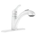 Product Image of Renzo One-Handle Low Arc Pullout Kitchen Faucet, CA87316W (Glacier)