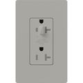 Product Image of Claro 15A Half-Dimming, Tamper Resistant Duplex Receptacle, Decorator Outlet, Gloss Finish, Gray