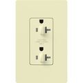 Product Image of Claro 20A Dual Dimming, Tamper Resistant Duplex Receptacle, Decorator Outlet, Gloss Finish, Almond