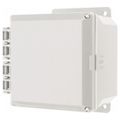 Product Image of 6" x 6" x 4" Circuit Safe Polycarbonate NEMA Enclosure Assembly w/ External-hinge Opaque Cover , NJ664