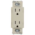 Product Image of Claro 15a Tamper Resistant Duplex Receptacle(Light Almond)