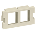 Product Image of 2-port MOS Quickport, Adapter, 1 Unit High (Ivory)