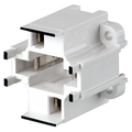 Product Image of G24d-1 Base, 10w 13w 2-pin, 10mm Compact Fluorescent Lampholder, Screw-down (Black) White Body