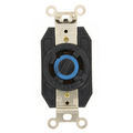 Product Image of 30A, 120/208V 3-Phase Y, NEMA L18-30R, 4P, 4W, Flush Mtg Locking Receptacle, Non-Grounding, V-0-MAX (Black)