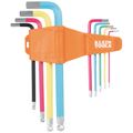 Product Image of 9 Piece Powder Coated Long Ball End Hex Key Set, Metric