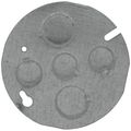 Product Image of 4" Octagon Concrete Box Cover, Flat w/ 1/2" & 3/4" Knockouts