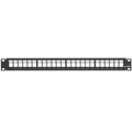 Product Image of Flat Quickport, Patch Panel, 24-port, 1RU (Black) Cable Management Bar Not Included.