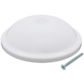 Product Image of 5-1/4" Cleanout Cover Plate w/ Bolt, Bell Design (White)