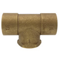 Product Image of 1-1/4" x 1-1/4" x 1" C x C x F Cast Brass Tee (Lead Free)