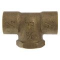 Product Image of 1/2" x 1/2" x 3/8" C x C x F Cast Brass Tee (Lead Free)