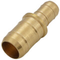 Product Image of 1/2" Barbed x 3/8" Barbed (brass) Plastic Tubing Coupling
