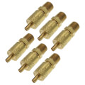 Product Image of 1/4" Flare x 1/8" MPT Adapter w/ CD2250 Brass Wrench Cap and Valve Core (Pack of 6)