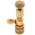 Product Image of 5/16" Female Flare Compact Thumbscrew Core Depressor, 5/16" M. Flare w/ 1/4" M. Flare Access Port