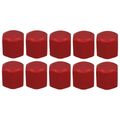 Product Image of 1/4" Red Anodized Aluminum Hex Cap (Pack of 10)