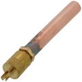 Product Image of 1/4" M. Flare Access w/ 3/8" OD Copper Tube Extension w/ CD2250 Cap and Valve Core (6 Pack)