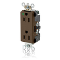 Product Image of Decora Plus Duplex Receptacle, Extra Heavy-Duty Hospital, Tamper Proof, 15A 125V 2P 3W (Brown)