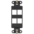 Product Image of Quickport, Decora Insert, 4-port (Black)