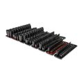 Product Image of 1/4, 3/8, 1/2" Drive 6-Point Impact Socket Set with Rails and Trays, 230-Piece (5/32 - 1-1/2", 4-38 mm)