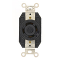 Product Image of 30A, 347/600V 3PY, NEMA L20-30R, 4P, 4W, Flush Mtg Locking Receptacle, Non-Grounding, V-0-MAX (Black)