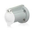Product Image of Receptacle Cover w/ Snap Back Lid For 17, 19, 22r22, 22r23 Series 90 Degree Panel Receptacles NEMA 3r Rated (White)