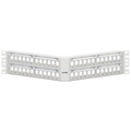 Product Image of Angled Quickport, Patch Panel w/ Magnifying Lens, 48"port, 2RU (White)