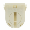 Product Image of Fluorescent Lampholder, Dedicated T8, 16mm Lamp Center, Small Bi-pin, 660w-600v Slide On (White)