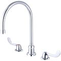 Product Image of 1.5 GPM Two Handle Concealed Ledge Kitchen Faucet w/ 4" Wrist Blade Handles (Chrome), 1172-ELS19-RS