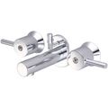 Product Image of 1.2 GPM Two Handle Widespread Shelfback Lavatory Faucet w/ Lever Handles (Chrome), 81179