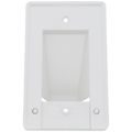 Product Image of Reversible 1- Gang Two-Piece Low-Voltage Cable Entrance Plate (White)